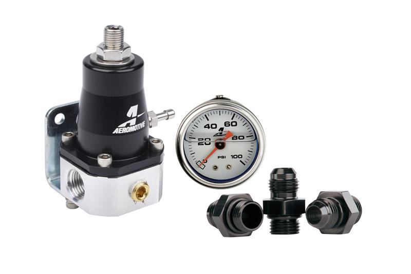 Aeromotive EFI Fuel Pressure Regulator with Fittings and Gauge Kit