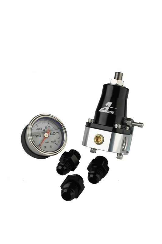Aeromotive EFI Fuel Pressure Regulator with Fittings and Gauge Kit