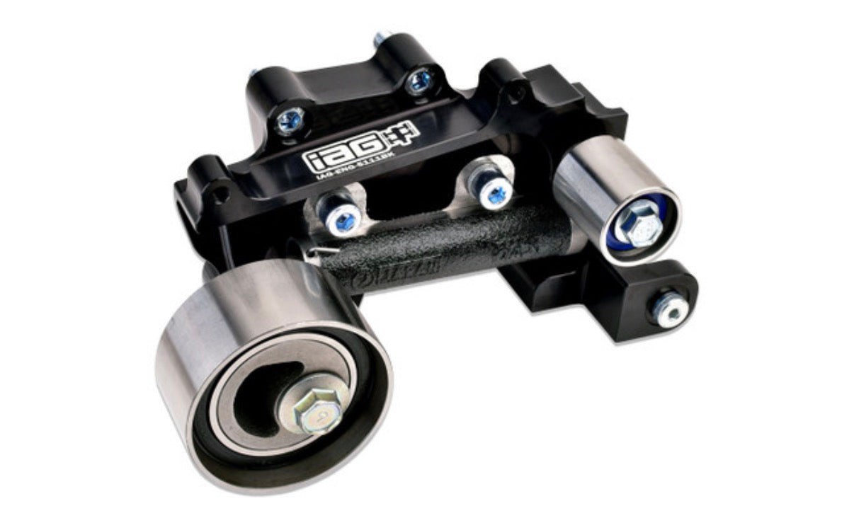 IAG Timing Guide, Comp Tensioner & Red Racing Timing Belt Kit for 02-14 WRX, 04-21 STI, 04-13 FXT, 05-12 LGT