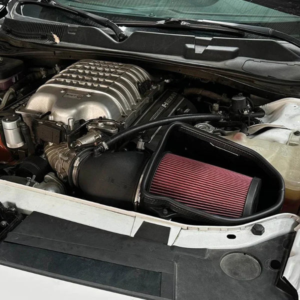 JLT 21-23 Dodge Charger Hellcat / 19-23 Dodge Challenger Hellcat CAI Kit w/Cotton Cleanable Filter
