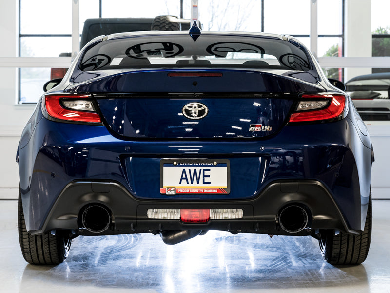 AWE Touring Edition Exhaust for Subaru BRZ / Toyota GR86 / Toyota 86 / Scion FR-S - Diamond Black Tips