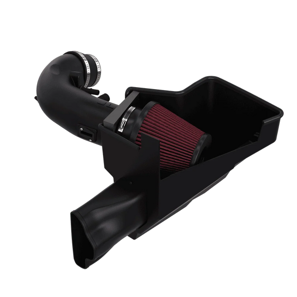 JLT 18-21 Ford Mustang GT Black Textured Cold Air Intake Kit w/Red Filter - Tune Req