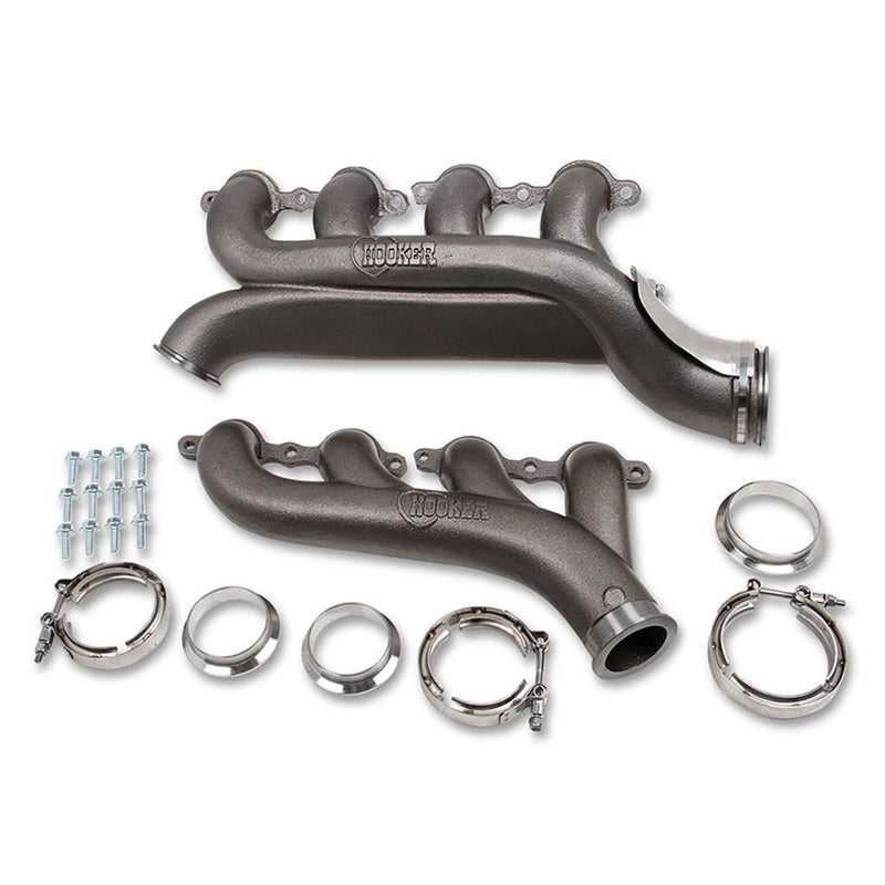 Hooker GM LS Turbo Exhaust Manifolds (Except LS7 & LS9)- Natural Cast Finish