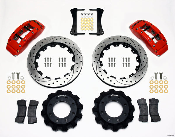 Wilwood TC6R Front Kit 16.00in Drilled Red 1999-2014 GM Truck/SUV 1500