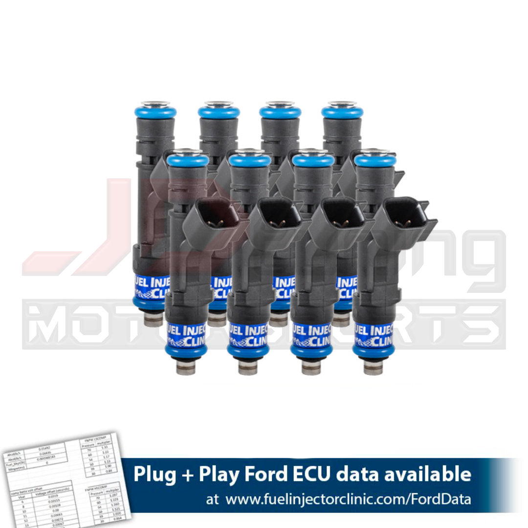 1000cc (95 lbs/hr at 43.5 PSI fuel pressure) FIC Fuel Injector Clinic Injector Set for Mustang GT (2005-2016 )/GT350 (2015-2016)/ Boss 302 (2012-2013)/Cobra (1999-2004) (High-Z)