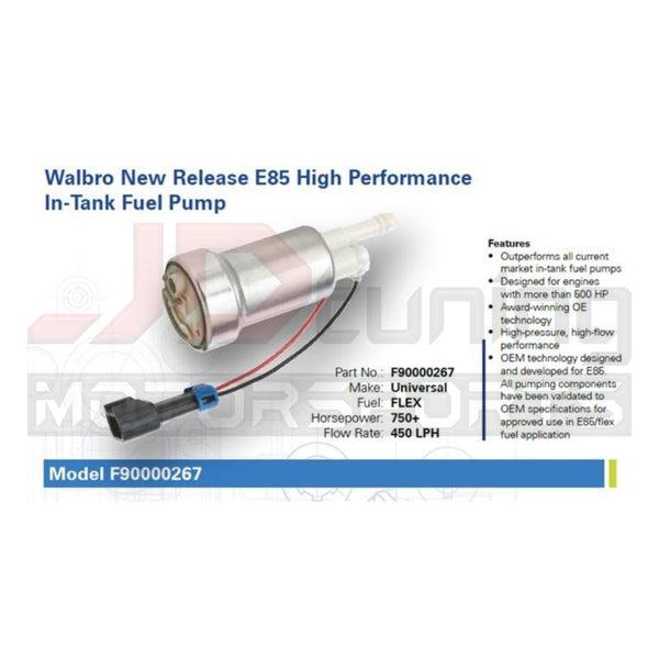 450lph E85 High-Pressure In-tank Fuel Pump | Walbro