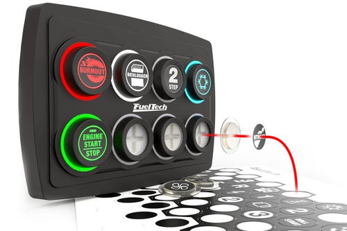 FuelTech SwitchPanel-8 Keypad with 8 Configurable Buttons Multicolor Backlight for PowerFT line ECU