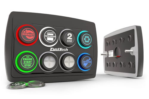 FuelTech SwitchPanel-8 Keypad with 8 Configurable Buttons Multicolor Backlight for PowerFT line ECU