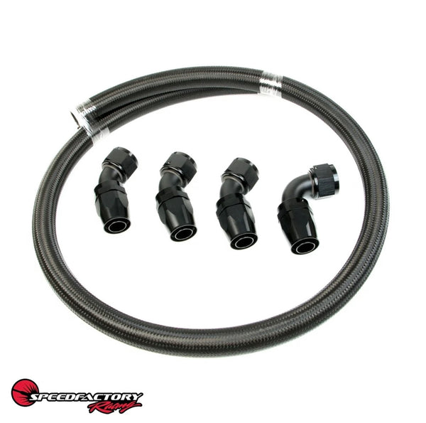 SpeedFactory Racing Tucked Radiator -16 AN Hose and Fitting Kit For K / J-Series