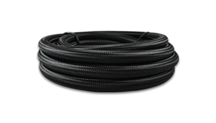 Vibrant -10 AN Black Nylon Braided Flex Hose w/ PTFE liner (20FT long)
