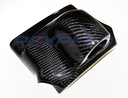 3AMOTOR Carbon Fiber Gauge Single Pod For Mitsubishi Evolution X EVO 10 – Steering Wheel Mount, Clear Coated