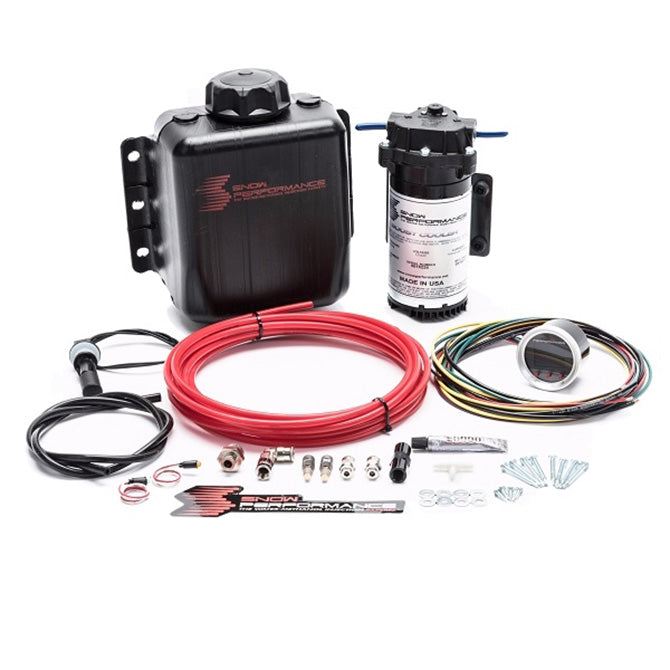 Snow Performance Stage 2.5 Boost Cooler Forced Induction Progressive Water-Methanol Injection Kit (Red High Temp Nylon Tubing, Quick-Connect Fittings)